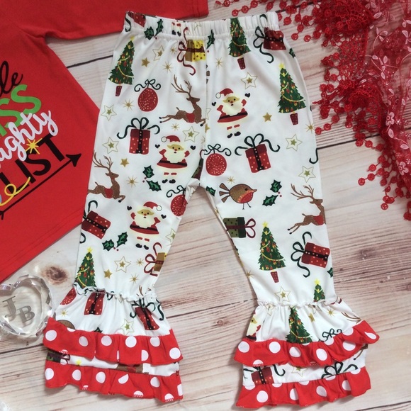 Boutique Girls Christmas 2pc Outfit - Picture 4 of 4